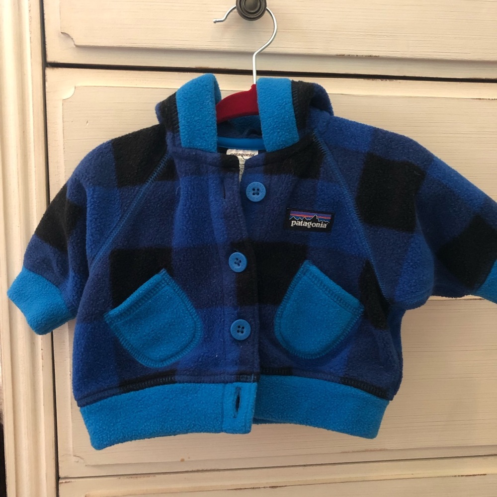 Baby Patagonia button up fleece jacket